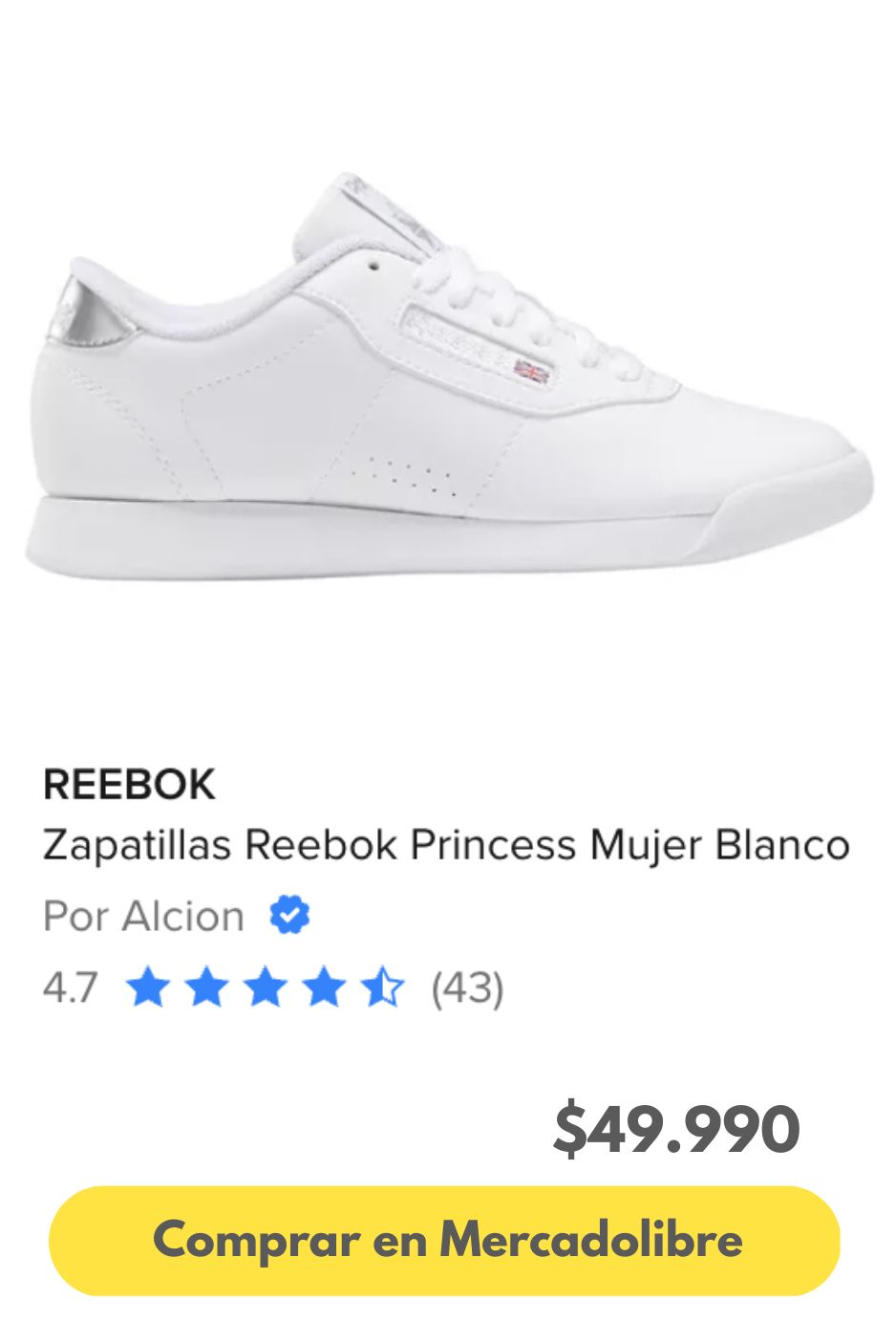 Zapatillas Reebok Princess Mujer Blanco