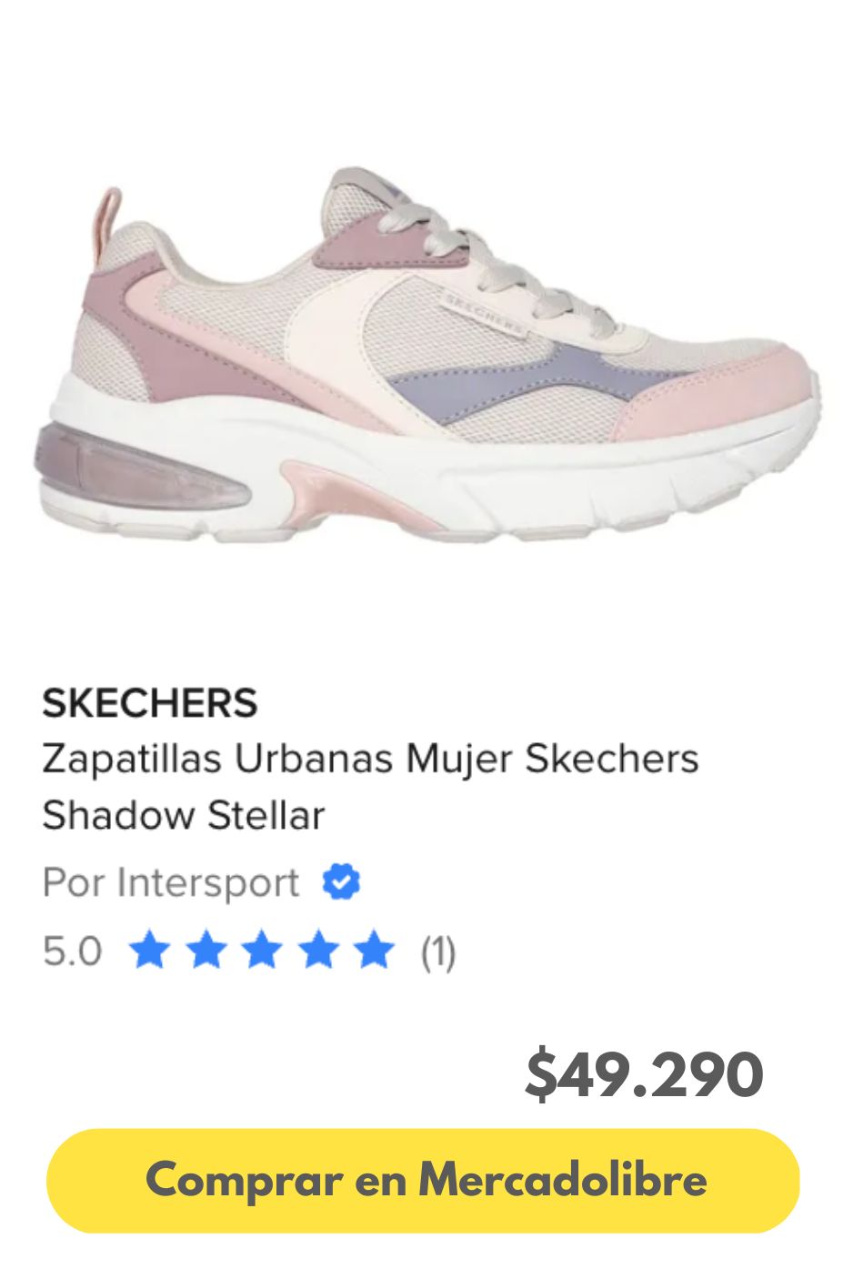 Zapatillas Urbanas Mujer Skechers Shadow Stellar