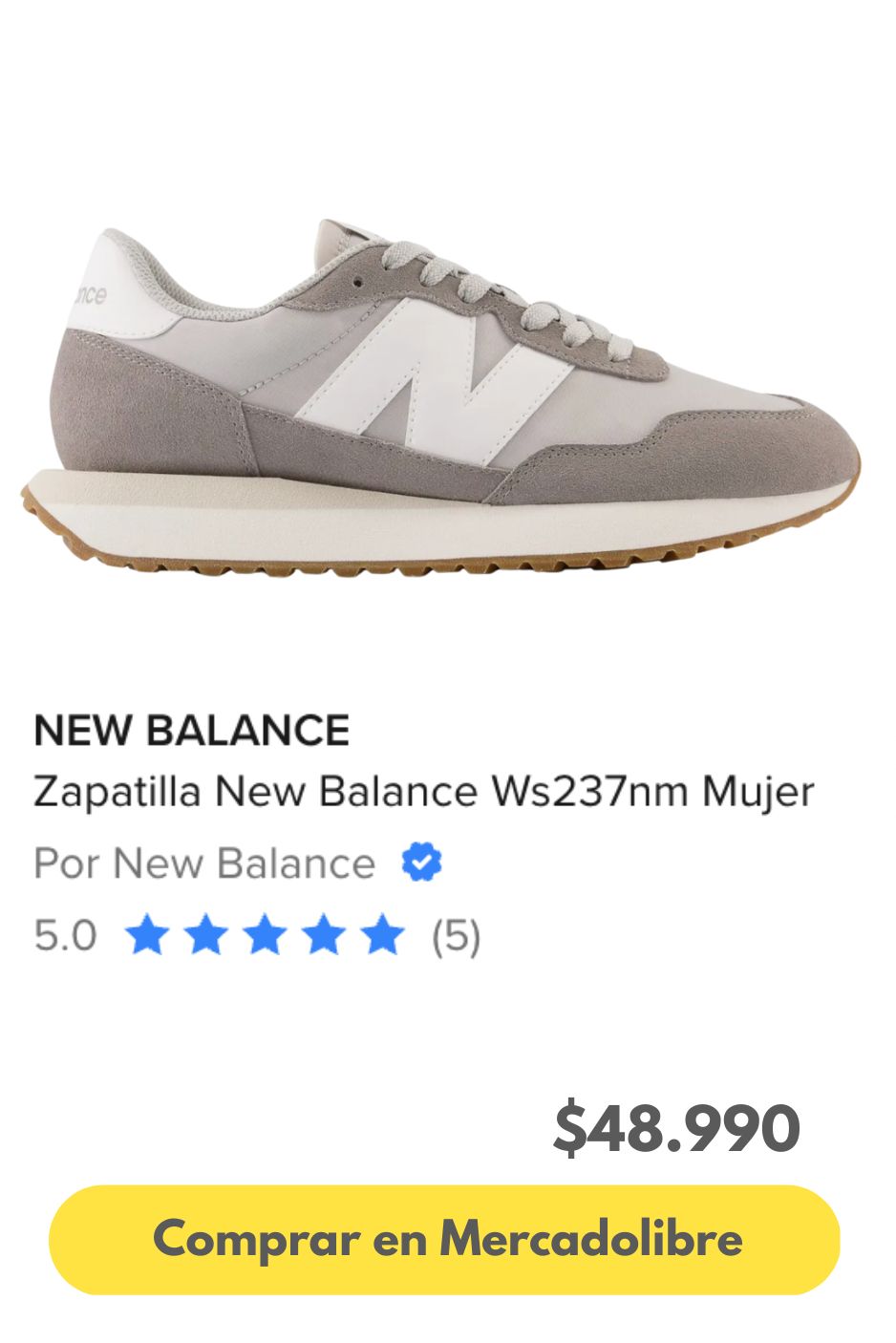 Zapatilla New Balance Ws237nm Mujer
