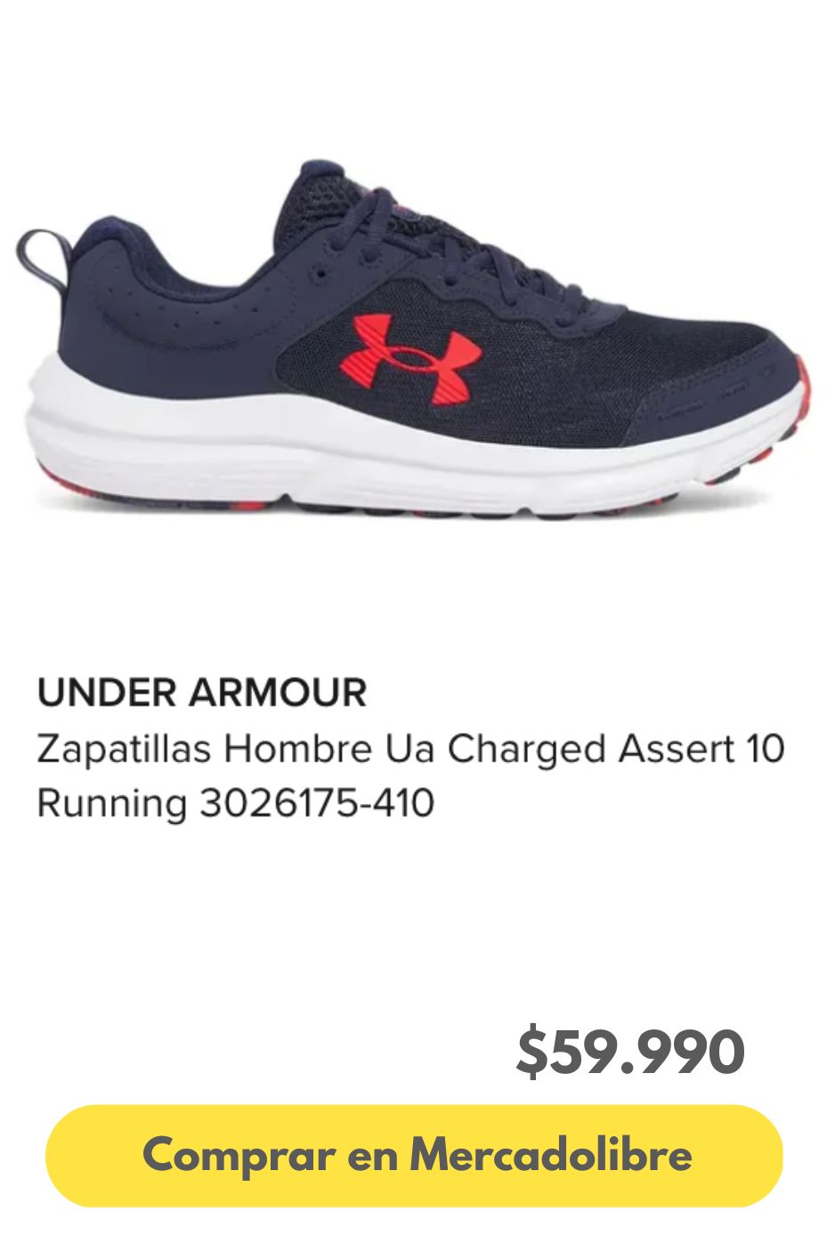 Zapatillas Hombre Ua Charged Assert 10 Running 3026175-410