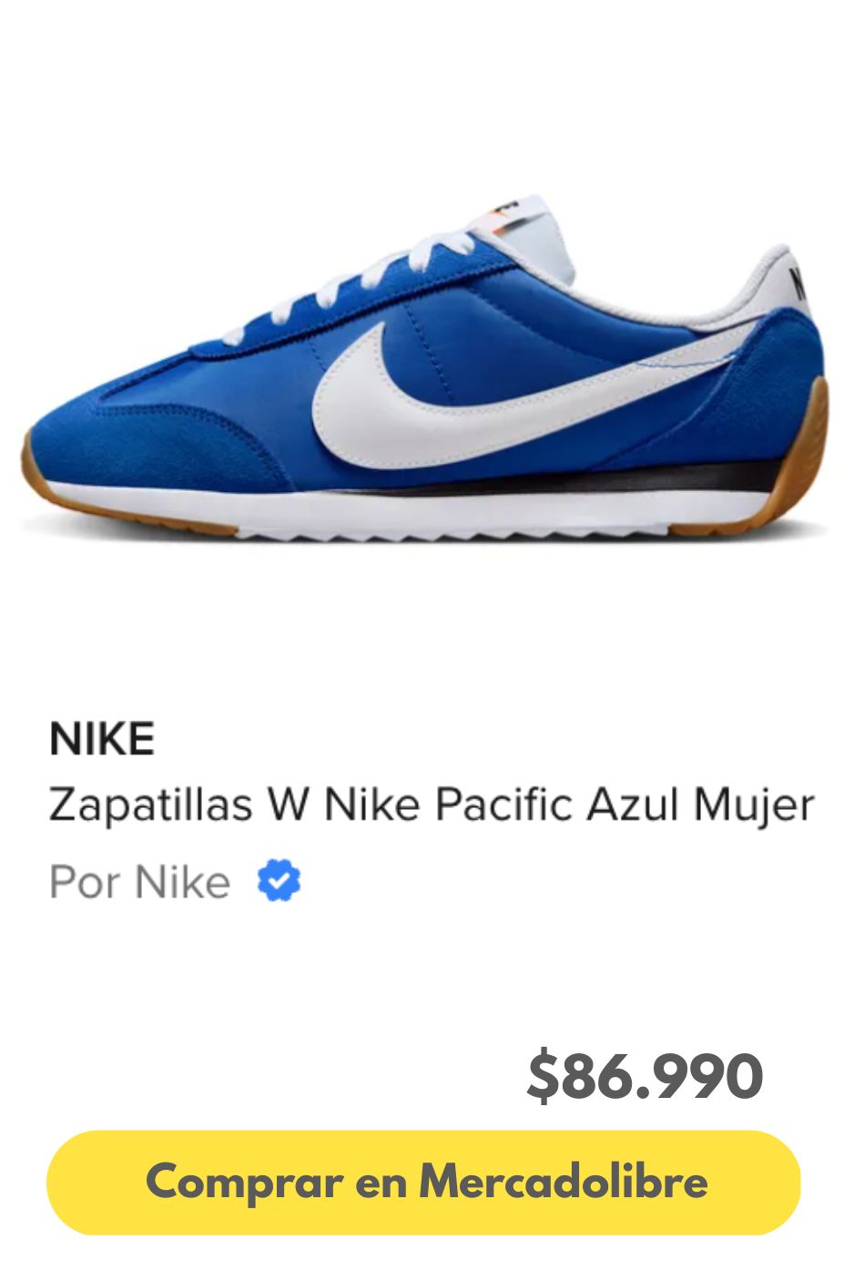 Zapatillas W Nike Pacific Azul Mujer