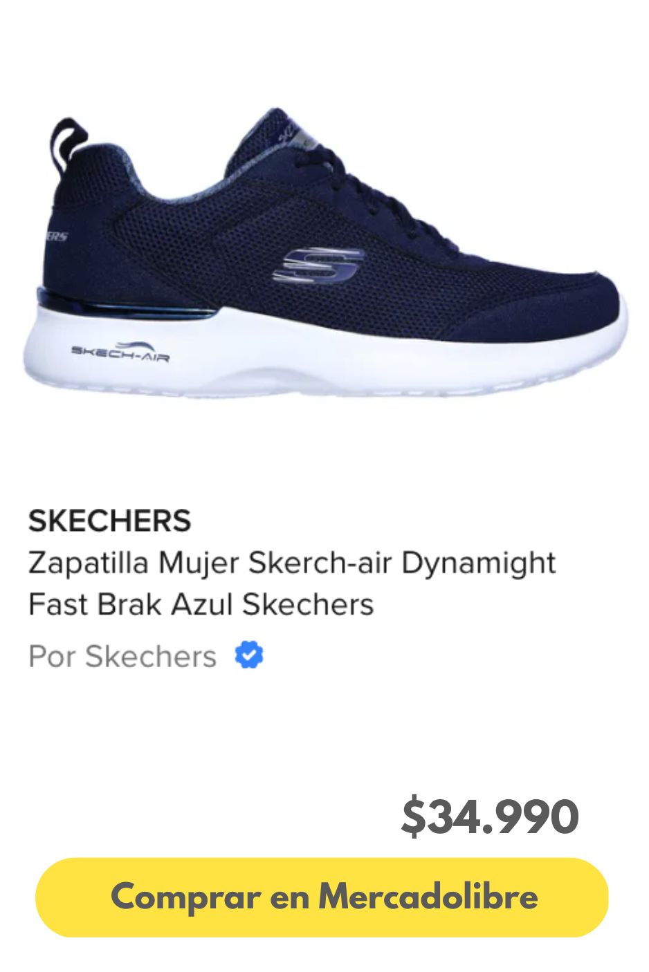 Zapatilla Mujer Skerch-air Dynamight Fast Brak Azul Skechers