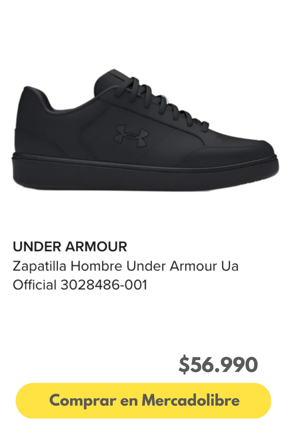 Zapatilla Hombre Under Armour Ua Official 3028486-001