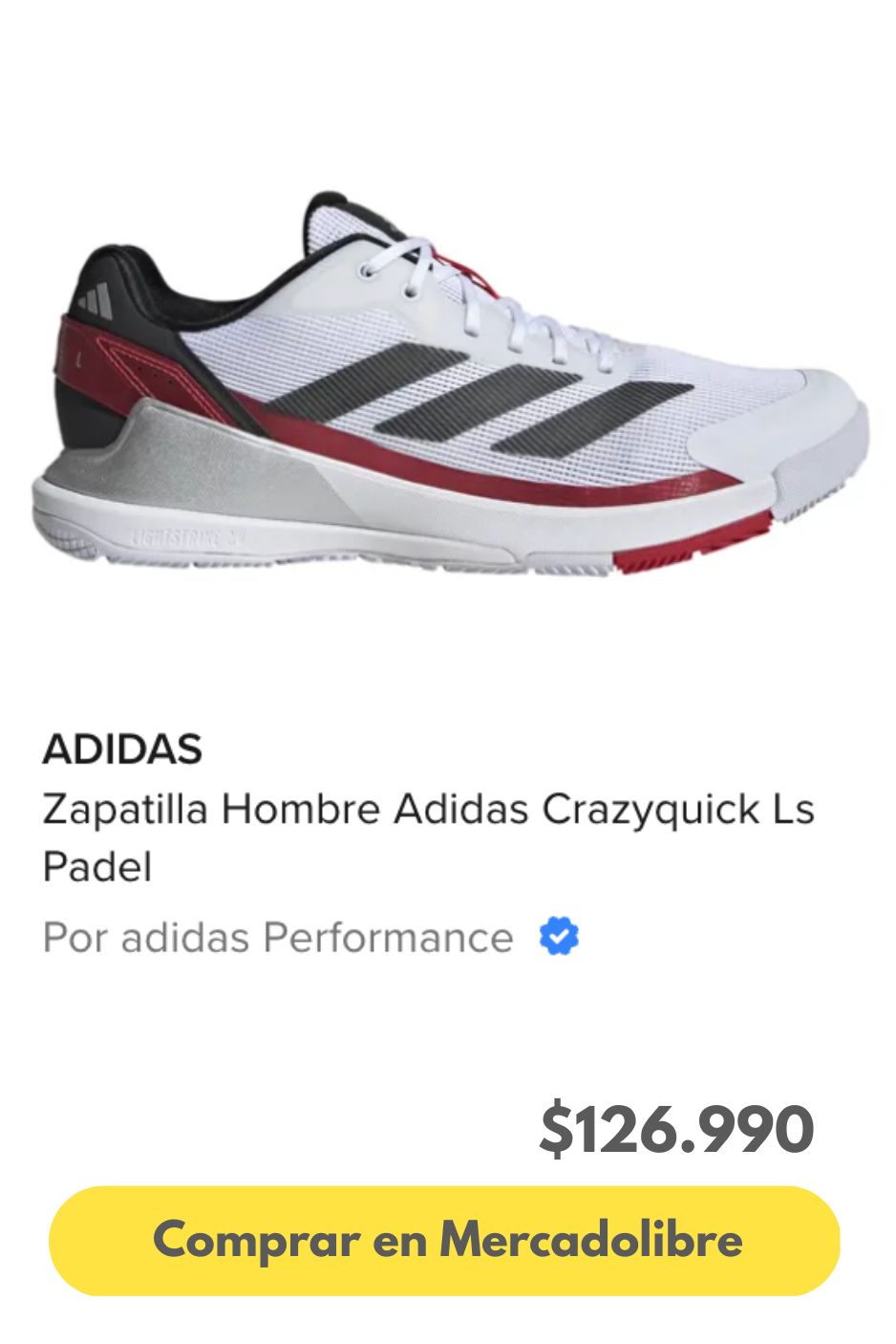 Zapatilla Hombre Adidas Crazyquick Ls Padel