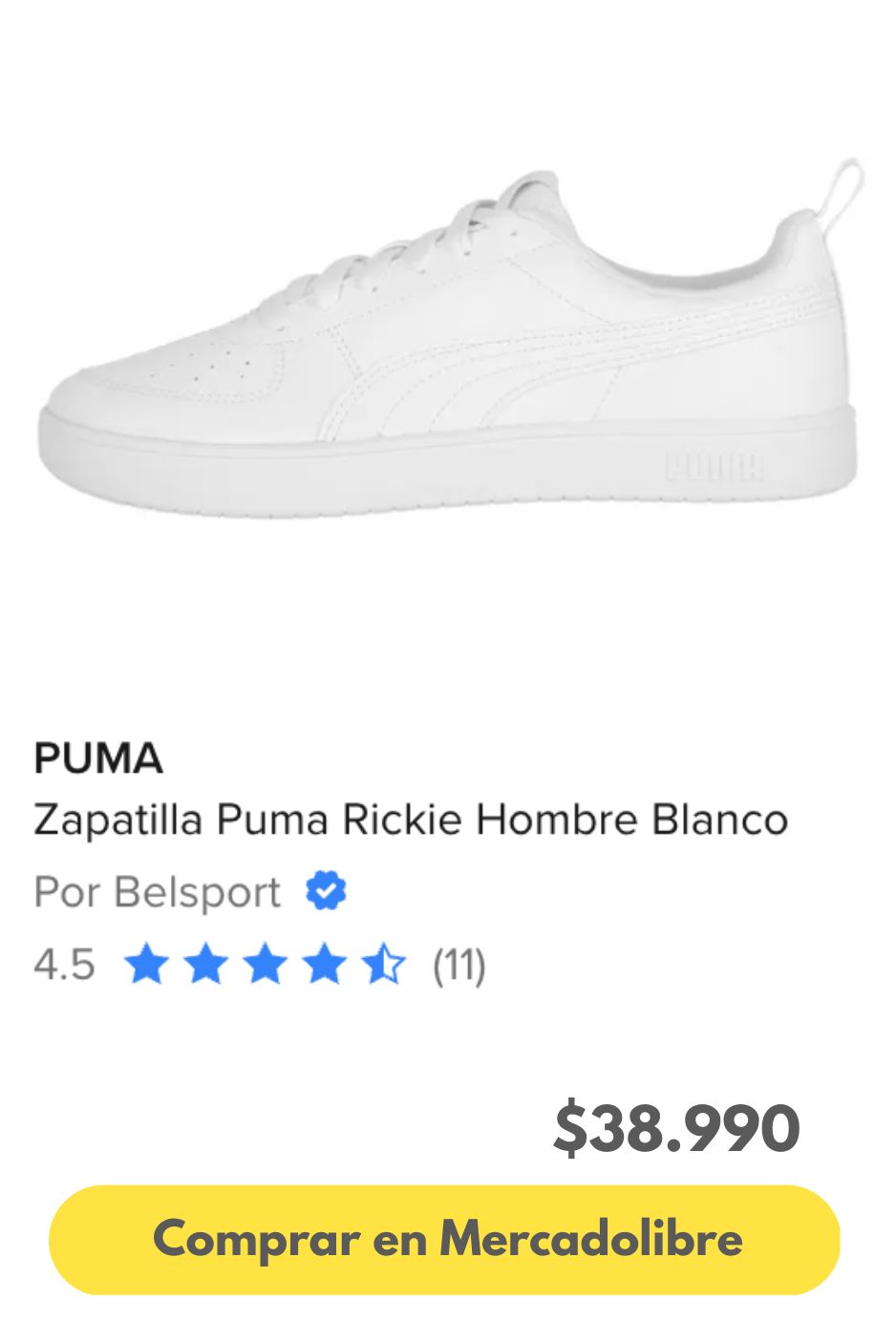 Zapatilla Puma Rickie Hombre Blanco