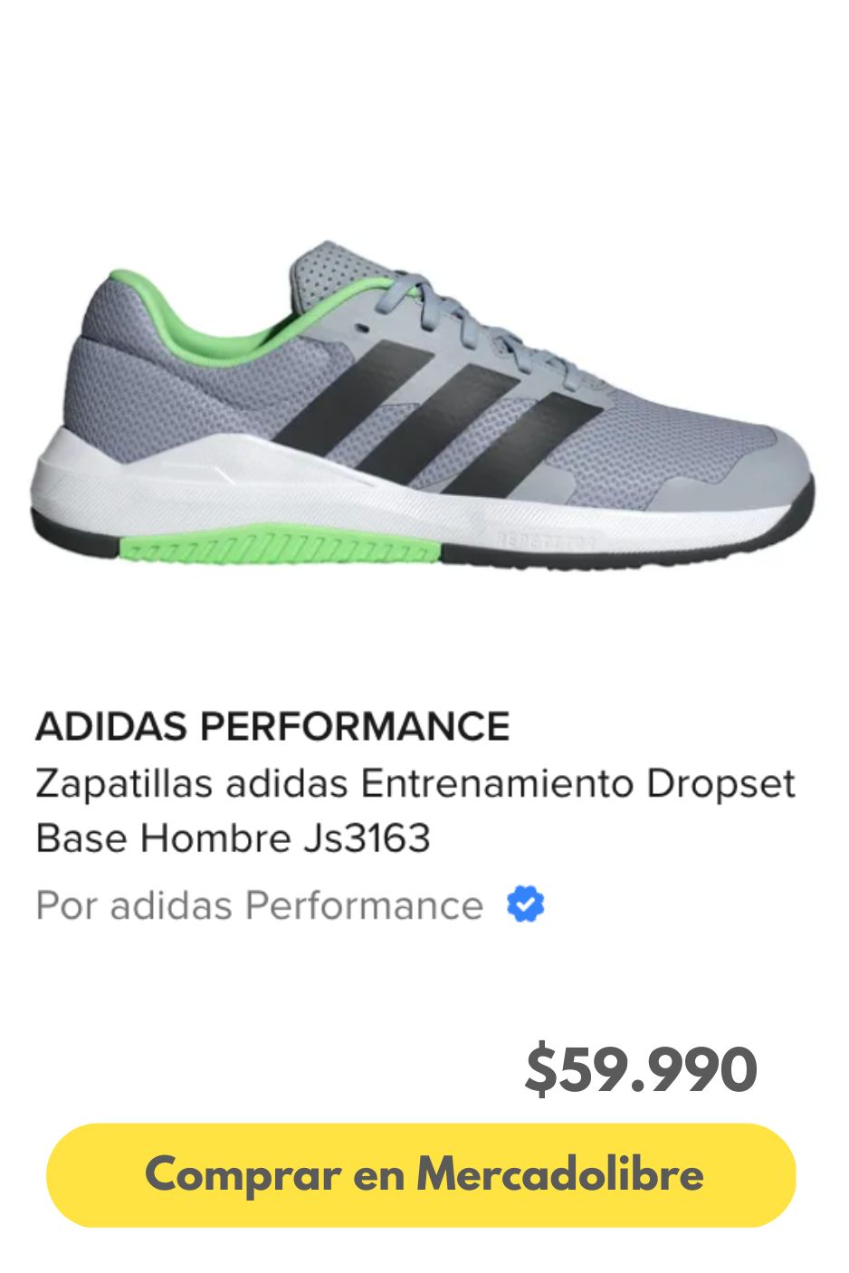 Zapatillas adidas Entrenamiento Dropset Base Hombre Js3163