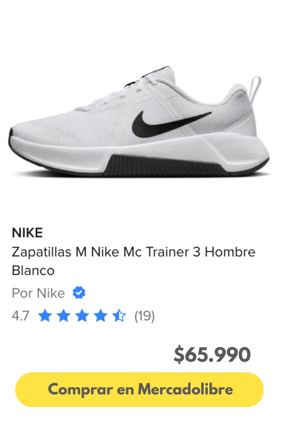Zapatillas M Nike Mc Trainer 3 Hombre Blanco